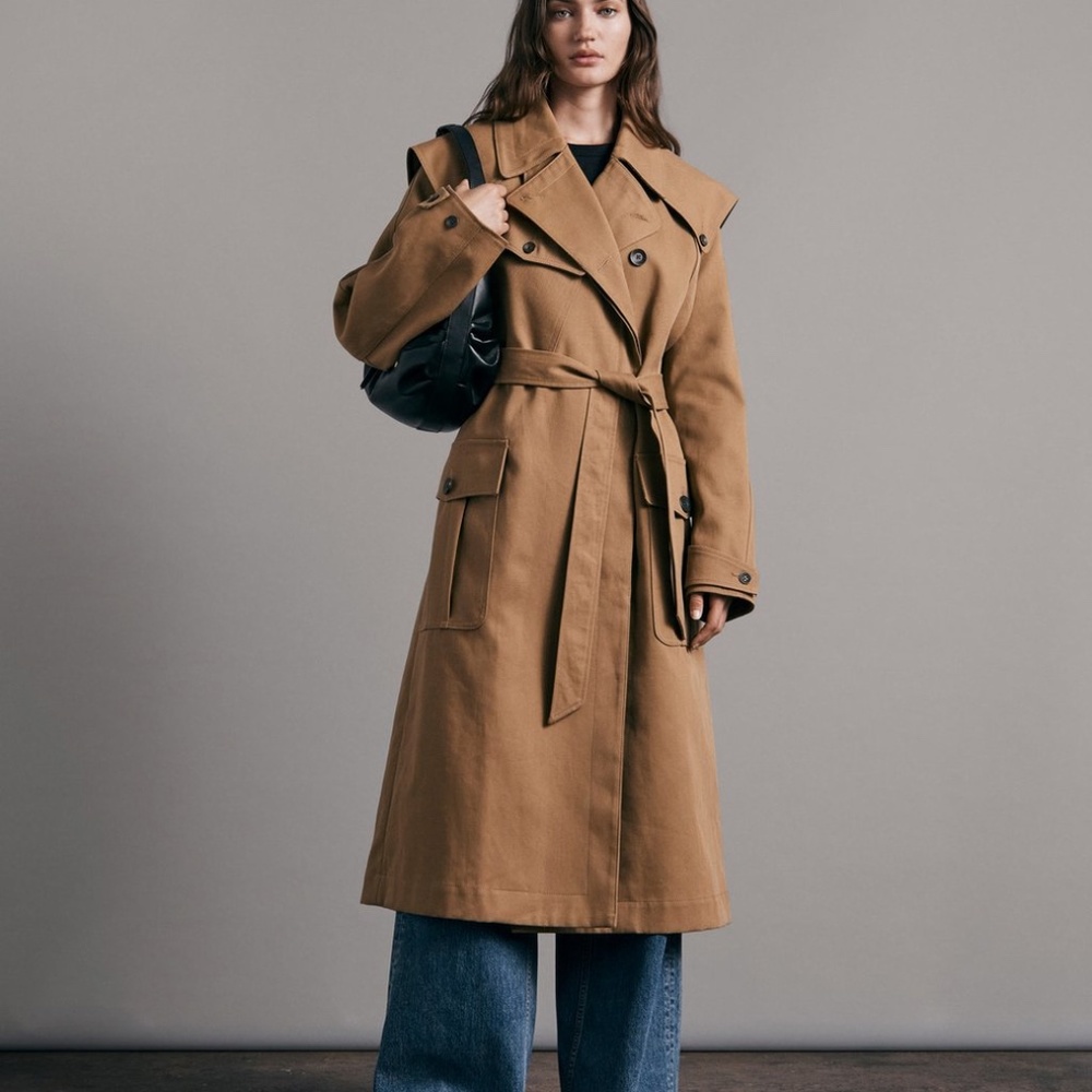 NWOT rag & bone Gianna Twill Trenchcoat Camel